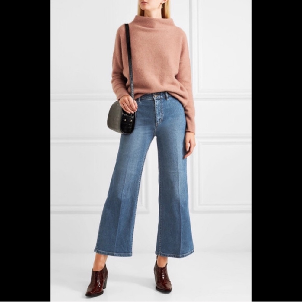 Vince Blue Wide-Leg Flare Jeans